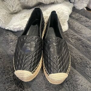 Karl Lagerfeld black platform loafer style Shoes